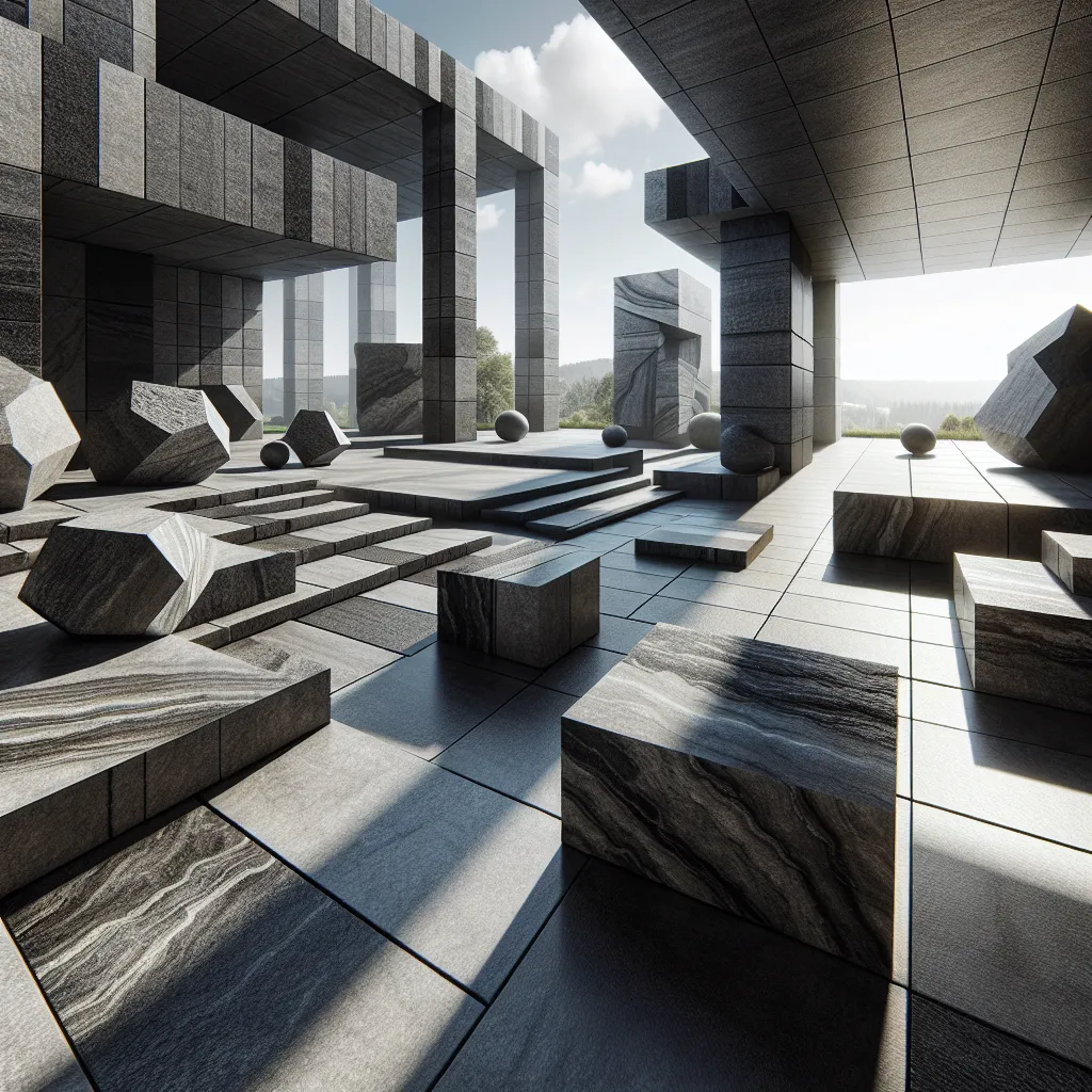 Nowoczesne kompozycje granitowe na tarasy i chodniki